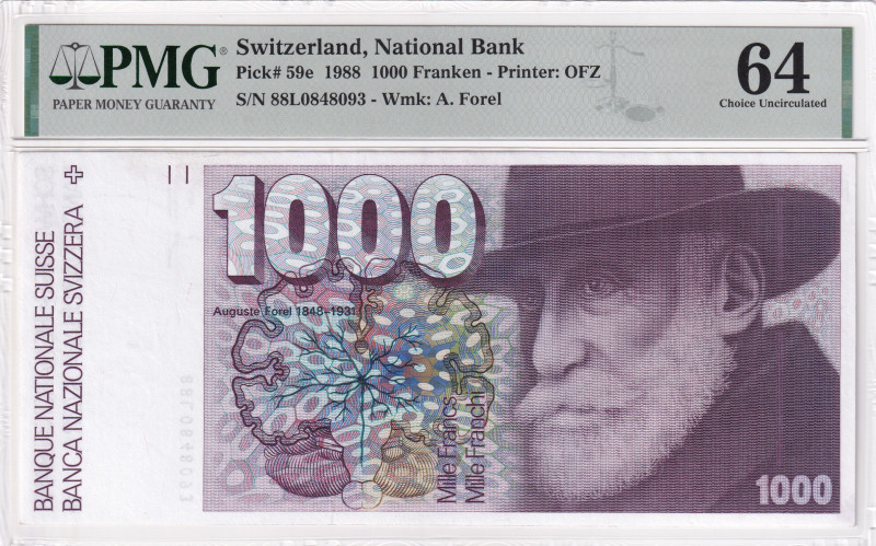 Switzerland, 1.000 Franken, 1988, UNC, p59e

PMG 64

Estimate: USD 3.000-6.0...