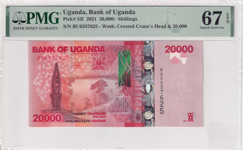 Uganda, 20.000 Shillings, 2021, UNC, p53f

PMG 67 EPQ, High condition , 5th ba...