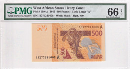 West African States, 500 Francs, 2013, UNC, p119Ab

PMG 66 EPQ, A Ivory Coast

Estimate: USD 25-50