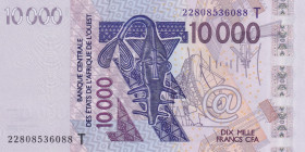 West African States, 10.000 Francs, 2022, UNC, p818Ta

"T" Togo

Estimate: USD 30-60