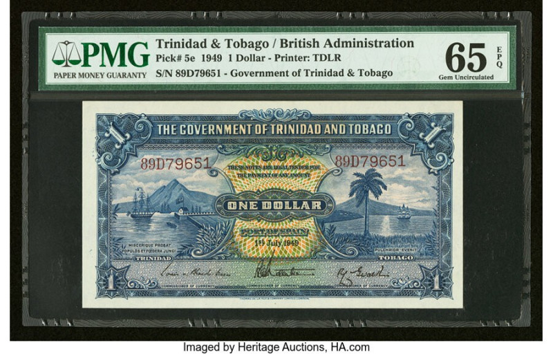 Trinidad & Tobago Government of Trinidad and Tobago 1 Dollar 1.7.1949 Pick 5e PM...