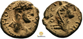 Antoninus Pius. (138-161 AD). Æ Bronze. (16mm, 2,57g) Mesopotamia. Carrhae. Obv: laureate and draped bust of Antoninus Pius right. Rev: bust of Tyche ...