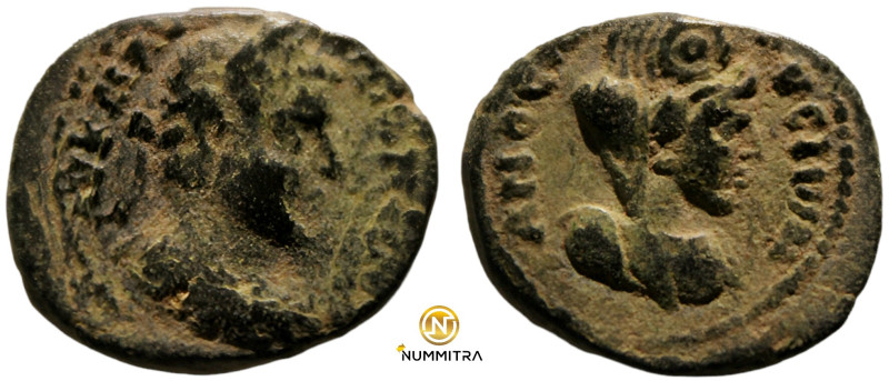 Elagabal. (218-222 AD). Æ Bronze. (19mm, 4,01g) Syria. Obv: laureate and draped ...