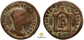 Maximus. (235-238 AD). Æ Bronze. (30mm, 15,43g) Mesopotamia. Obv: draped bust of Maximus right. Rev: temple of river-god.