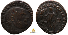 Licinius I. (321-323 AD). Follis. (22mm, 3,56g) Siscia. Obv: IMP C VAL LICIN LICINIVS P F AVG. cuirassed bust of Licinius right. Rev: IOVI CONSERVATOR...