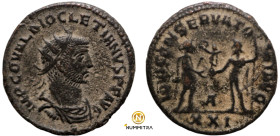 Diocletian. (285 AD). Æ Antoninian. (21mm, 3,89g) Antioch. Obv: IMP C C VAL DIOCLETIANVS P F AVG. radiate cuirassed bust of Diocletian right. Rev: IOV...