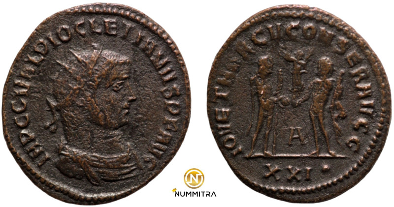 Diocletian. (285 AD). Æ Antoninian. (23mm, 3,59g) Antioch. Obv: IMP C C VAL DIOC...