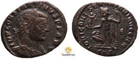 Constantinus I. (317-320 AD). Follis. (23mm, 3,62g) Siscia. Obv: IMP CONSTANTINVS AVG. draped bust of Constantinus holding scepter left. Rev: IOVI CON...