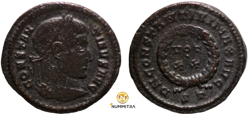 Constantinus I. (307-337 AD). Follis. (18mm, 3,21g) Thessalonica. Obv: CONSTANTI...