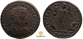 Licinius I. (317-320 AD). Follis. (20mm, 4,06g) Heraclea. Obv: IMP C VAL L LICIN LICINIVS PF AVG. cuirassed bust of Licinius holding scepter right. Re...
