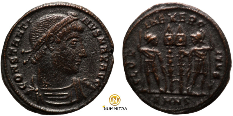 Constantinus I. (306-337 AD). Æ Follis. (18mm, 2,12g) Nicomedia. Obv: CONSTANTIN...