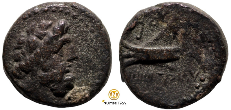 Phoenicia. Arados. (137-51 BC) Æ Bronze. (15mm, 3,74g) Obv: laureate head of Zeu...