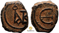 Justinius II. (565-578 AD). Pentanummium. (13mm, 1,96g) Antioch.