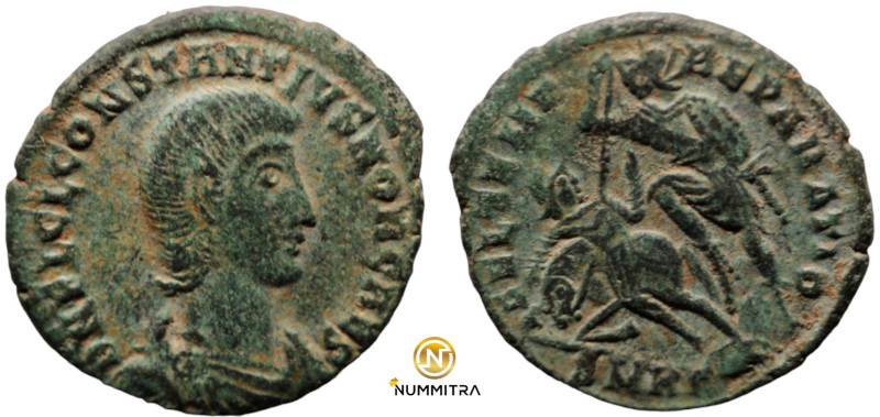 Constantinus II. (351-354 AD). Follis. (18mm, 1,97g) Nicomedia. Obv: D N CONSTAN...