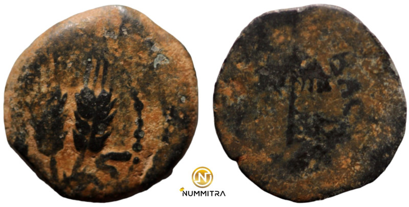 Judea. Agrippa I. (41-42 AD). Æ Prutah. (17mm, 2,31g) Jerusalem.