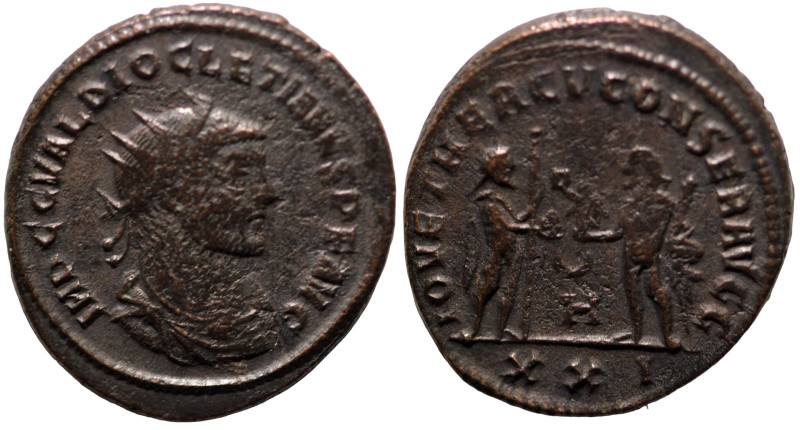 Diocletian. (284-286 AD). Æ Antoninian. (23mm, 5,01g) Antioch. Obv: IMP C C VAL ...