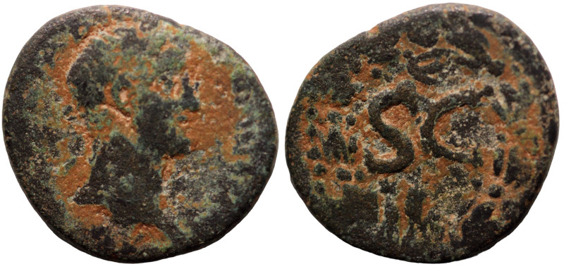 Antoninus Pius. (138-161 AD). Æ Bronze. (17mm, 3,46g) Syria. Antioch. Obv: laure...