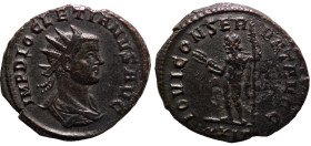 Diocletian. (285 AD). Æ Antoninian. (21mm, 3,45g) Antioch. Obv: IMP C C VAL DIOCLETIANVS P F AVG. radiate cuirassed bust of Diocletian right. Rev: IOV...