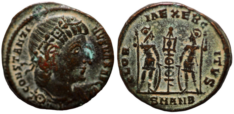 Constantinus I. (306-337 AD). Æ Follis. (16mm, 1,92g) Antioch. Obv: CONSTANTINVS...