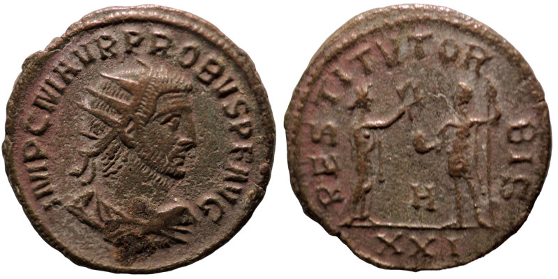 Probus. (276-282 AD). Æ Antoninian. (21mm, 3,04g) Antioch. Obv: IMP C M AVR PROB...