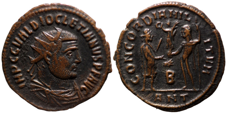 Diocletian. (285 AD). Æ Antoninian. (20mm, 2,32g) Antioch. Obv: IMP C C VAL DIOC...