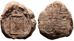ancient token. christogram. (22mm, 3,76g)