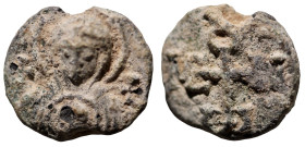 ancient seal. wax / clay. byzantine. (16mm, 5,42g)