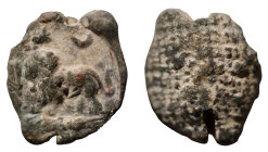 ancient token. lion standing left. (13mm, 0,64g)