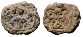 ancient seal. wax / clay. byzantine. (12mm, 0,30g)