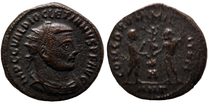 Diocletian. (285 AD). Æ Antoninian. (19mm, 3,52g) Antioch. Obv: IMP C C VAL DIOC...