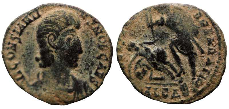 Constantinus II. (351-354 AD). Follis. (17mm, 2,08g) Alexandria. Obv: D N CONSTA...