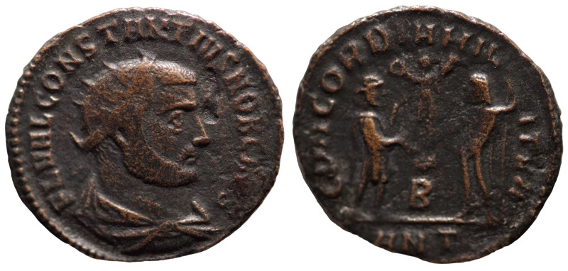 Constantinus I. Chlorus. (293-305 AD). Æ Antoninian. (19mm, 2,06g) Antioch. Obv:...