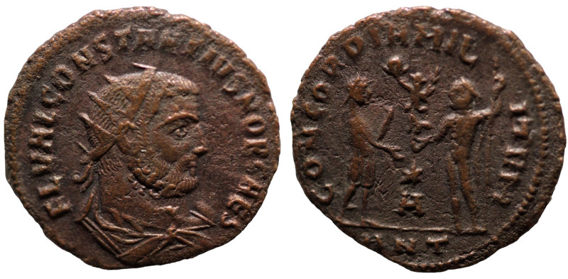 Constantinus I. Chlorus. (293-305 AD). Æ Antoninian. (19mm, 2,34g) Antioch. Obv:...