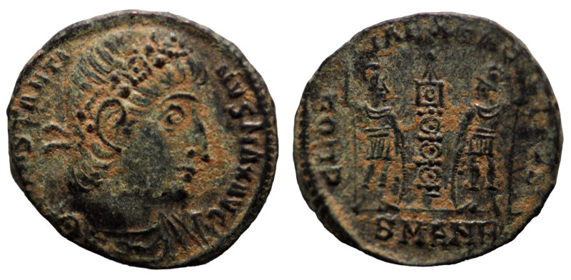 Constantinus I. (306-337 AD). Æ Follis. (15mm, 1,64g) Antioch. Obv: CONSTANTINVS...