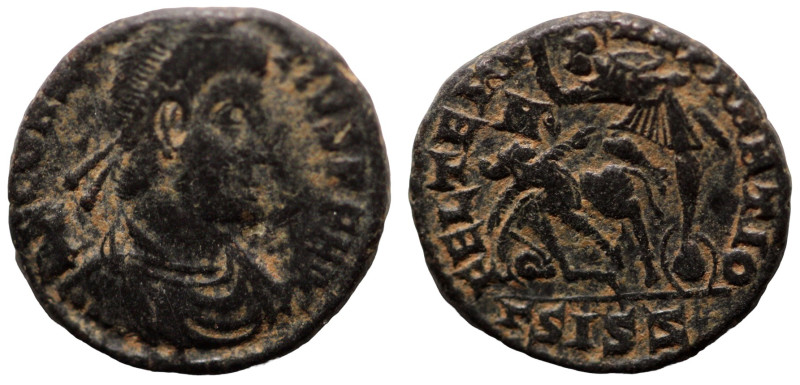 Constantinus II. (351-354 AD). Follis. (17mm, 2,71g) Siscia. Obv: D N CONSTANTIV...