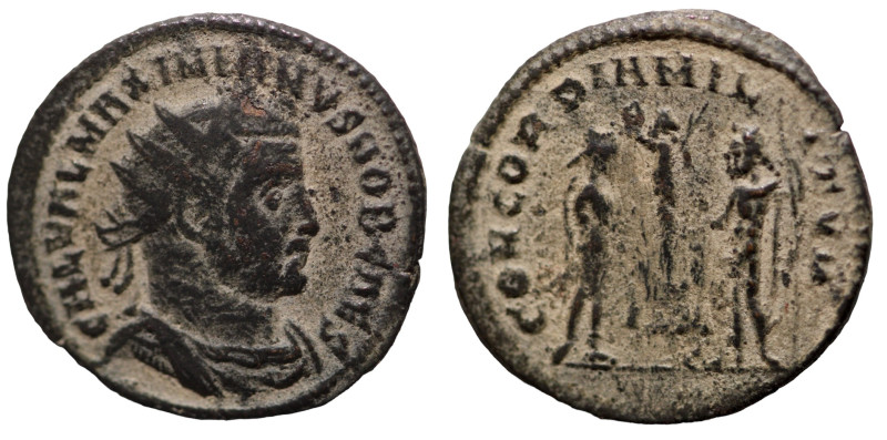 Maximianus. (286-305 AD). Æ Antoninian. (20mm, 2,75g) Antioch. Obv: GAL VAL MAXI...