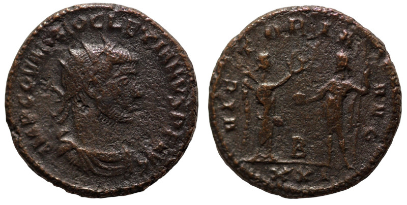 Diocletian. (285 AD). Æ Antoninian. (20mm, 4,12g) Antioch. Obv: IMP C C VAL DIOC...