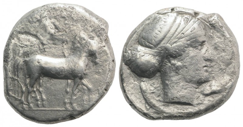 Sicily, Syracuse, 466-405 BC. AR Tetradrachm (26mm, 16.84g, 1h), c. 430 BC. Char...