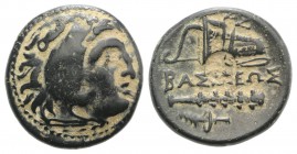 Kings of Macedon, temp. Philip III – Antigonos I Monophthalmos, c. 323-310 BC. Æ Unit (20mm, 5.48g, 3h). Uncertain mint in western Asia Minor. Head of...