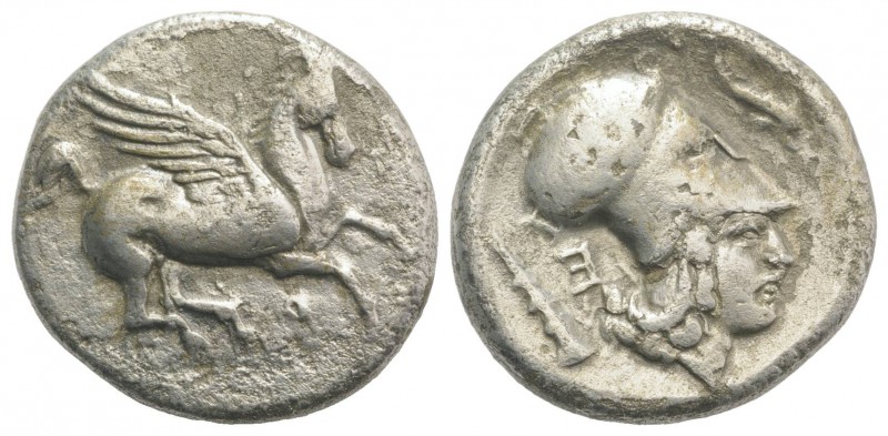 Illyria, Dyrrhachion, after 350 BC. AR Stater (22mm, 7.65g, 12h). Pegasos flying...