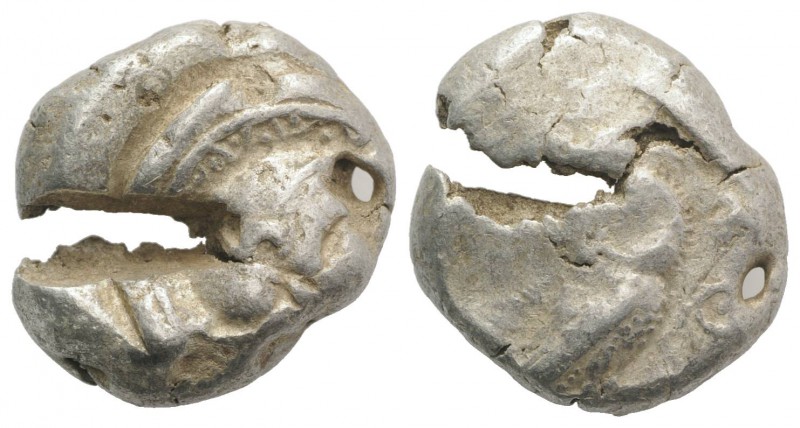 Attica, Athens, c. 454-404 BC. AR Tetradrachm (24mm, 17.38g, 9h). Helmeted head ...