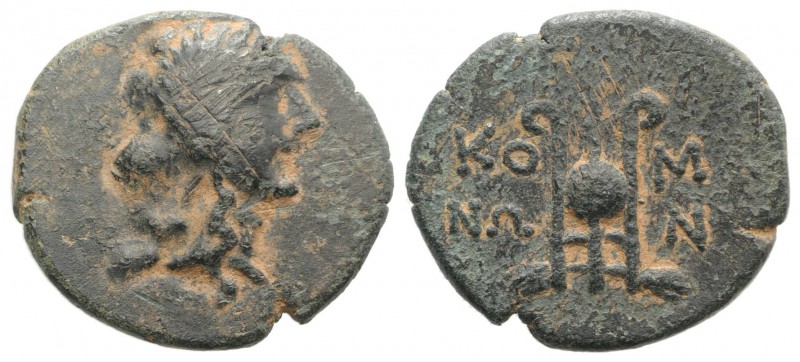 Pontos, Komana, late 1st century BC. Æ (22mm, 5.24g, 12h). Laureate head r. R/ T...