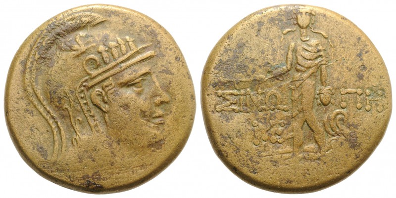 Paphlagonia, Sinope, c. 85-65 BC. Æ (31mm, 19.64g, 12h). Helmeted head of Athena...