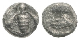 Ionia, Ephesos, c. 500-420 BC. AR Diobol (7mm, 0.88g). Bee. R/ Quadripartite incuse square. Karwiese Series VI; SNG Kayhan 124-5. VF
