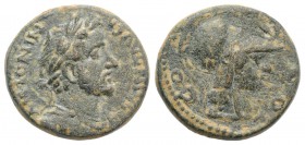 Antoninus Pius (138-161). Lycaonia, Iconium. Æ (18mm, 4.98g, 6h). Laureate and draped bust of Antoninus Pius r. R/ Helmeted head of Athena r. RPC IV o...