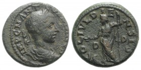Gordian III (238-444). Macedon, Dium. Æ (24mm, 10.56g, 6h). Laureate, draped and cuirassed bust r. R/ Zeus standing l., holding phiale and scepte; at ...