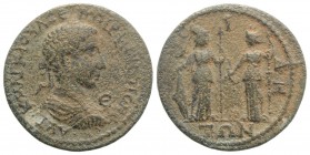 Philip II (Caesar, 244-247). Pamphylia, Side. Æ 5 Assaria (33mm, 14.42g, 1h). AYT K MAPK IOYΛ CEOYHP ΦIΛIΠΠON, Laureate, draped and cuirassed bust r. ...