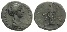 Crispina (Augusta, 178-182). Æ As (25mm, 10.66g, 11h). Rome. Draped bust r. R/ Juno standing l., holding patera and sceptre. RIC III 680 (Commodus). G...