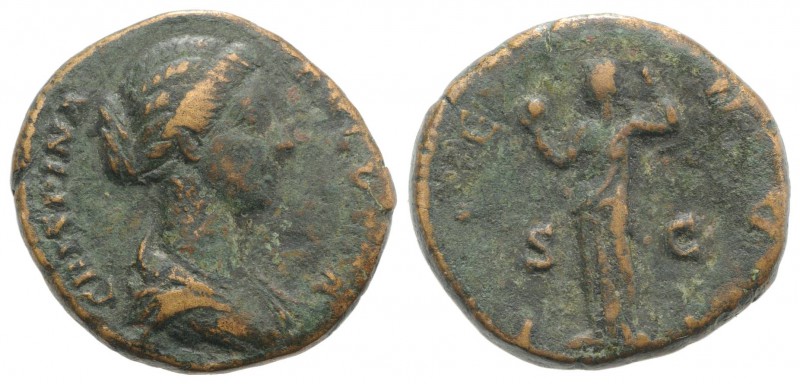 Crispina (Augusta, 178-182). Æ As (24.5mm, 10.10g, 5h). Rome, 180-2. Draped bust...