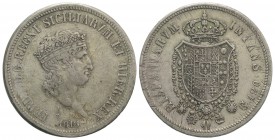 Italy, Napoli. Ferdinando I di Borbone (1816-1825). AR Piastra - 120 Grana 1818 (38mm, 27.55g, 6h). Crowned head r. R/ Crowned arms. P.R.8; Pagani 85/...